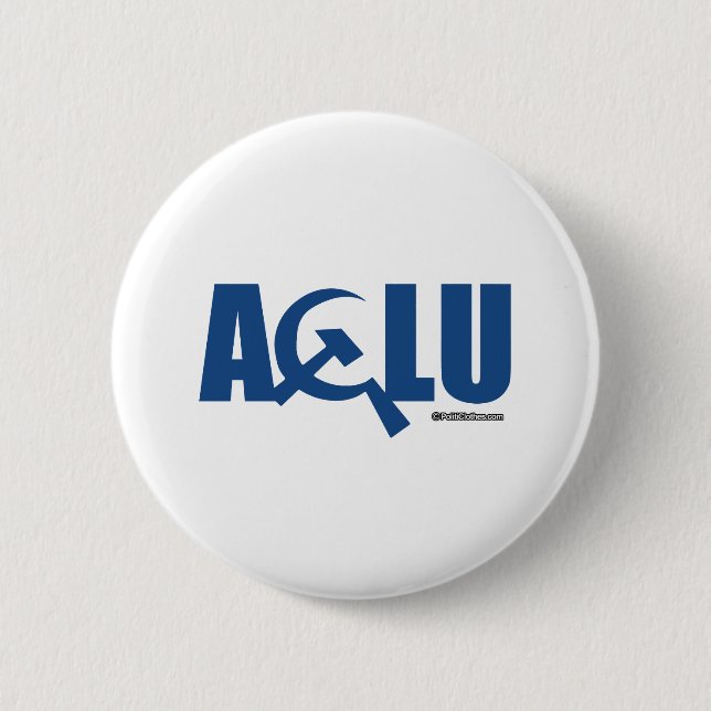 Communist ACLU 6 Cm Round Badge (Front)