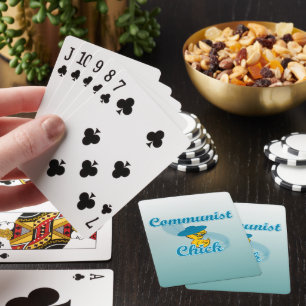 Communist Chick #3 Playing Cards