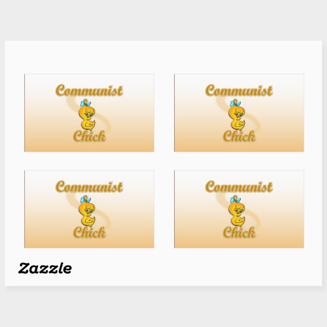 Communist Chick Rectangular Sticker (Sheet)