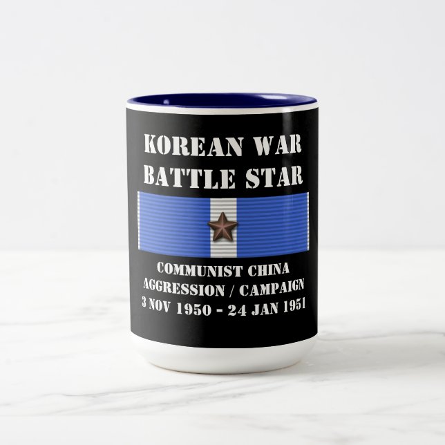 Communist China Aggression Campaign Two-Tone Coffee Mug (Center)
