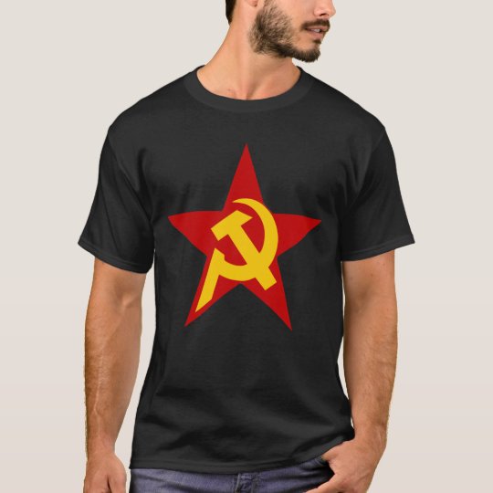 Communist DHKC Star on Black T-Shirt