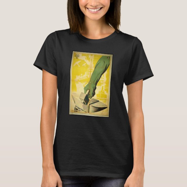 Communist Hammer Arm Anvil  Industry  Warship  Pla T-Shirt (Front)