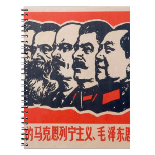 Communist Heads Propaganda Chairman Mao Stalin Notebook