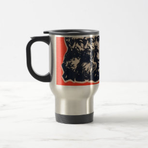 Communist Heads Propaganda Chairman Mao Stalin Travel Mug