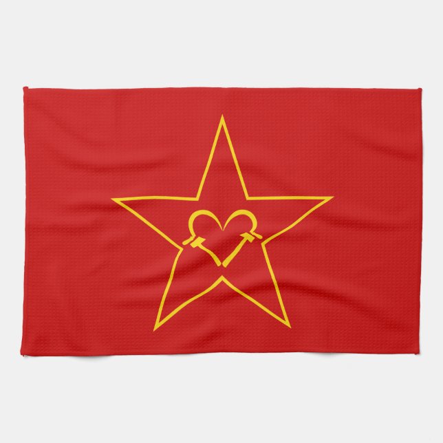 Communist Heart Tea Towel (Horizontal)