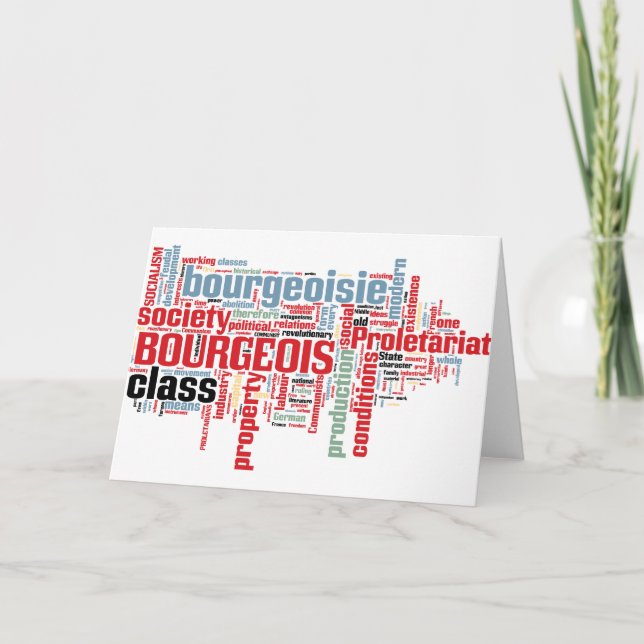 Communist Manifesto Word Cloud Card (Front)