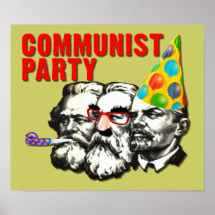 Communist Party Funny Spoof Poster Sign