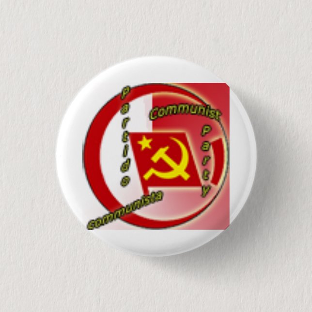 Communist Party Logo 3 Cm Round Badge (Front)
