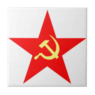 Communist star ceramic tile