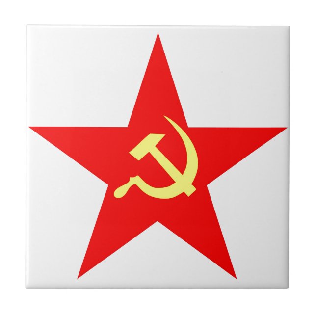 Communist star ceramic tile (Front)