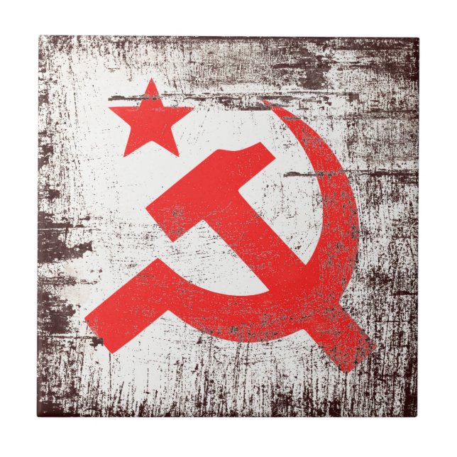 Communist Symbol Ceramic Tile (Front)