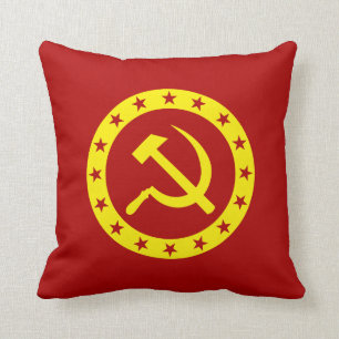 Communist Symbol Hammer Sickle Cushion