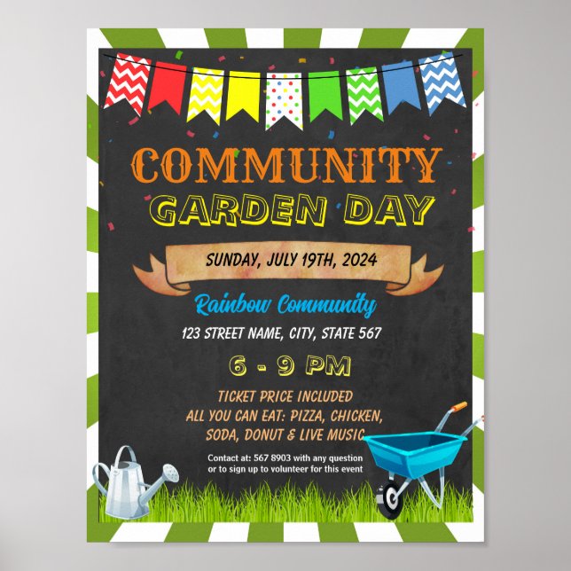 Community Garden event template Poster (Front)