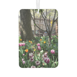 Community Garden Spring Tulip Flowers NYC Floral Car Air Freshener