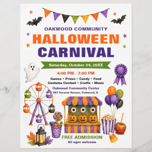 Community Halloween Carnival Flyer