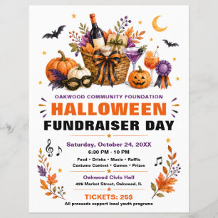 Community Halloween Fundraiser Event Flyer