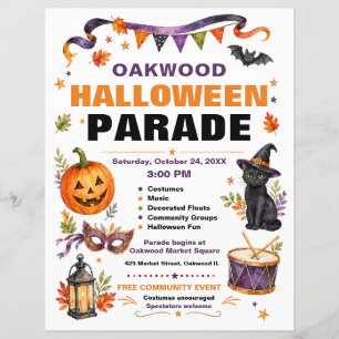 Community Halloween Parade Flyer