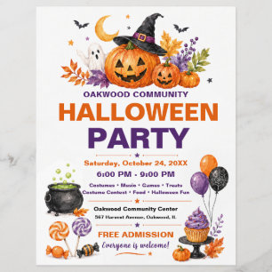 Community Halloween Party Flyer