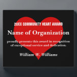 Community Heart Volunteer Award Plaque<br><div class="desc">Your dedicated volunteers are valuable beyond measure. Our unique gifts and customised items recognise and celebrate your volunteers' commitment and hard work. Volunteers are the lifeblood of your organisation, so make sure they are pumping with energy! We understand that volunteers are important to your organisation, so we've made volunteer appreciation...</div>