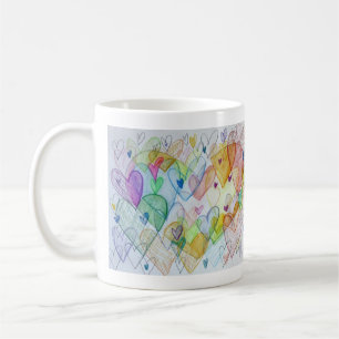 Community Hearts Rainbow Custom Coffee Mug