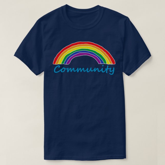 Community Pride Rainbow T-Shirt (Design Front)