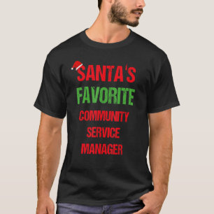 Community Service Manager Funny Pajama Christmas T-Shirt