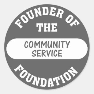 Community service starts with me as the foundation classic round sticker