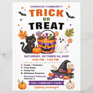 Community Trick or Treat Halloween Flyer