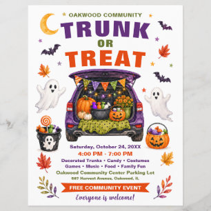 Community Trunk or Treat Halloween Flyer