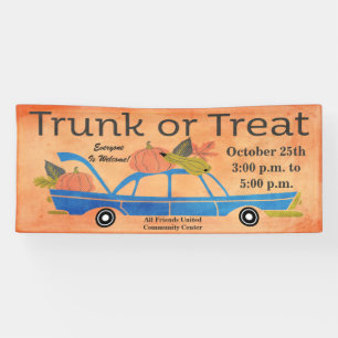 Community Trunk or Treat Halloween Long Car Event Banner