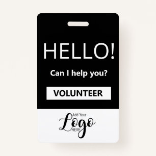 Community Volunteer Badge   Custom Name Tag ID Badge