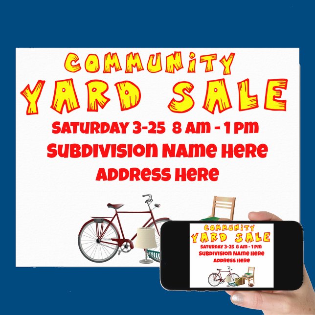 Community Yard Sale Poster Style Flyer (Creator Uploaded)