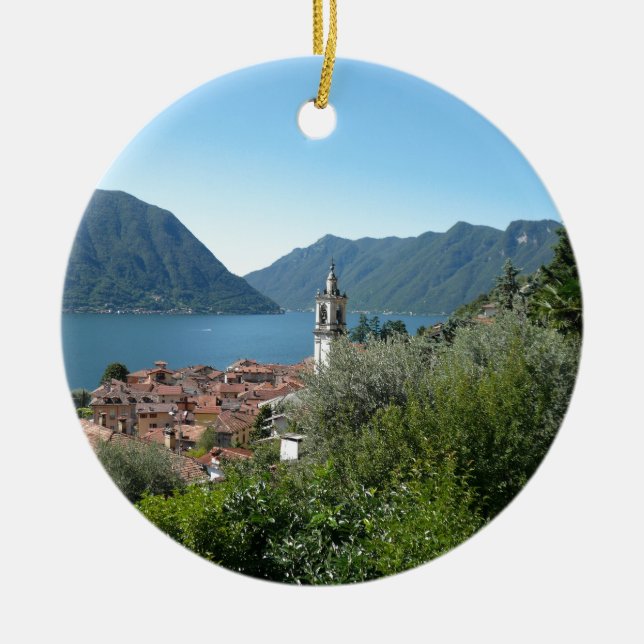 Como Lake Ceramic Tree Decoration (Front)