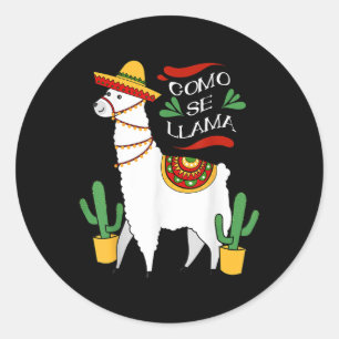 Como Se Llama Cactus Cute Cinco De Mayo Drink Shir Classic Round Sticker