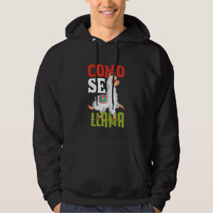 Como Se Llama Funny Spanish Llama Sayings Hoodie