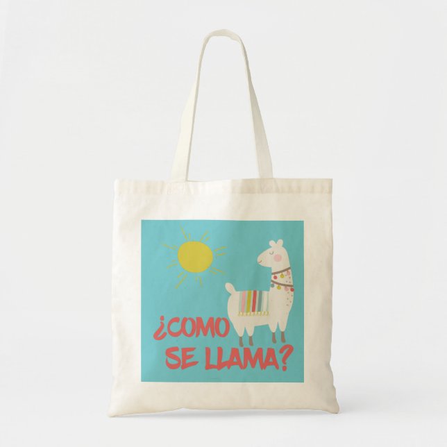 Como Se Llama Funny Spanish Pun Tote Bag (Front)