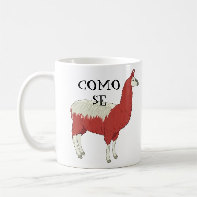 Como Se Llama Mug with llama image (Left)