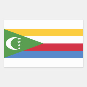 Comorian Flag, Flag of Comoros Rectangular Sticker