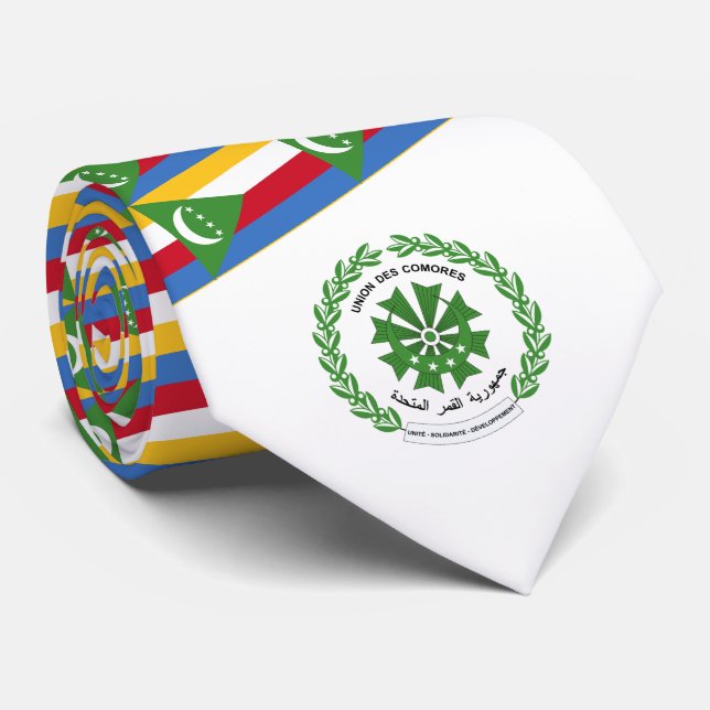 Comorian Flag & Seal, Flag of Comoros Tie (Rolled)