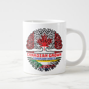 Comoros Comorian Canadian Canada Tree Roots Flag Large Coffee Mug