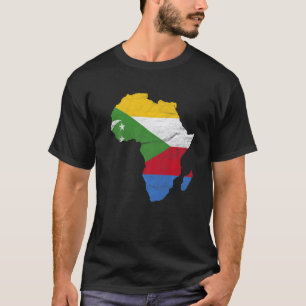 Comoros Flag Africa Continent Silhouette Gift for T-Shirt