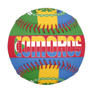 Comoros Flag and Coat of Arms Patriotic Baseball