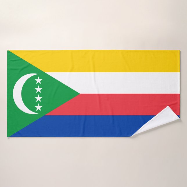 Comoros Flag Bath Towel Set (Bath Towel)