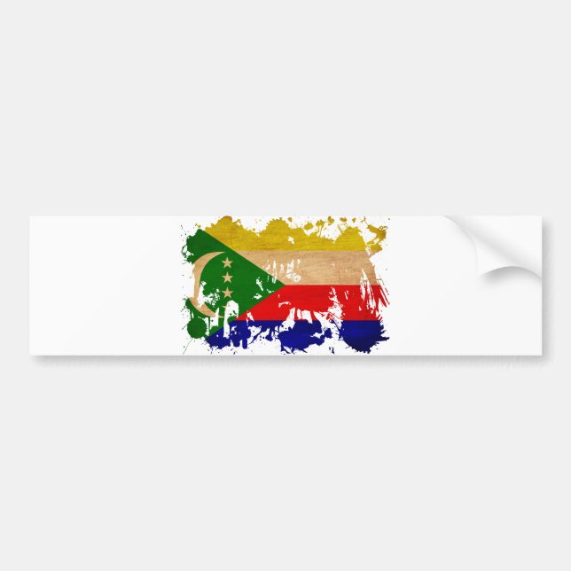 Comoros Flag Bumper Sticker (Front)