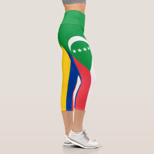 Comoros Flag Capri Leggings