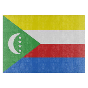 Comoros flag cutting board