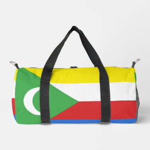 Comoros flag duffle bag