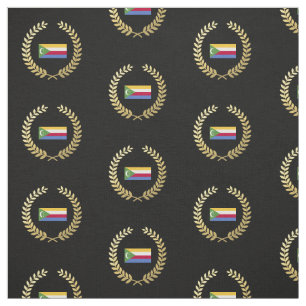 Comoros flag fabric