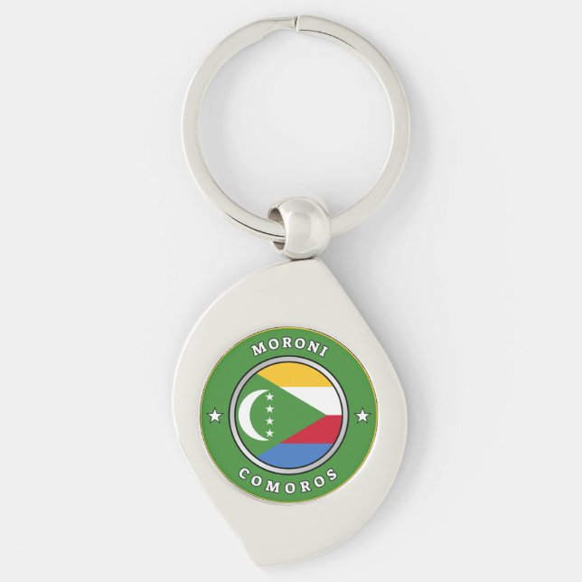 Comoros Flag Key Ring (Front)