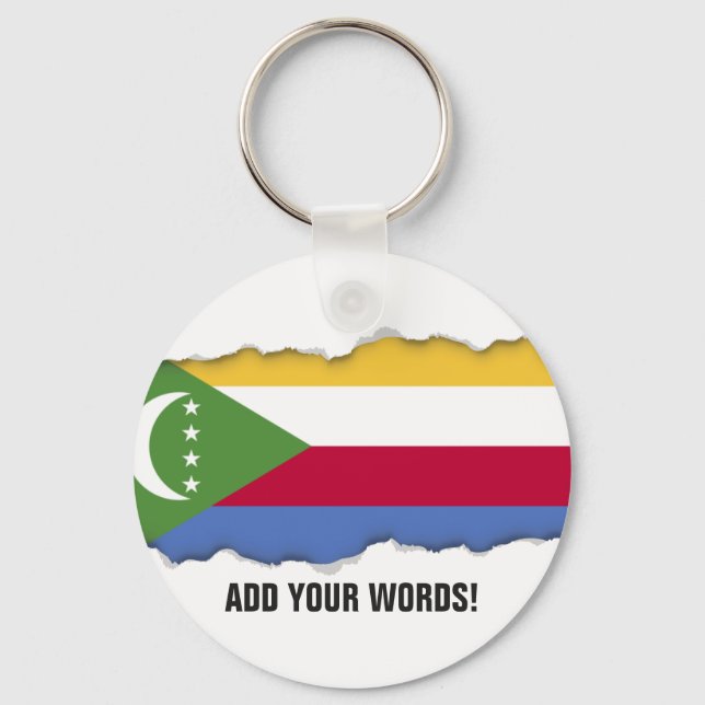 Comoros flag key ring (Front)